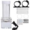 Lazmin112 Pompa 'Acqua di Raffreddamento ad Acqua a CPU del Computer 800L/H, 4 Metri Testa a Pompa Dissipazione di Calore Veloce Pompa 'Acqua del Computer LED Serbatoio(Bianco e 17 cm)
