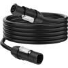 XMSJSIY PowerCON True1, cavo di prolunga AC maschio a femmina, 15 A, 3 pin, 12 AWG, IP65, impermeabile, per luce da palco, schermo LED (1 M/3,2 FT)