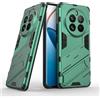 ESTH® Custodia per Realme 12 Pro/Realme 12 Pro Plus con Supporto [Compatibile con Supporto Magnetico per Auto] Cover Paraurti PC + TPU, Verde