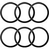 WeddHuis 6 Pezzi Anelli Magnetici con Adesivo, Compatibili con e Supporti Magnetici per Cellulari, Nero