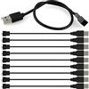 GUUZI Adattatore di Alimentazione USB a 3/4 Pin PWM 5V per Ventola Con Maniche - Cavo Connettore