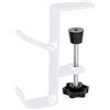 Jeffdad Supporto per cuffie bianco con doppio gancio, supporto per cuffie da scrivania