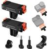 K&F CONCEPT Pack da 2 Adattatori Magnetici Compatibile con DJI Osmo Nano/Osmo Action 6, Base Estensione Sgancio Rapido con Adattatore 1/4 e Fibbia per Treppiede Accessori Vlogging Action Camera