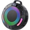 aowoka Cassa Bluetooth Portatile, Cassa Bluetooth Impermeabile con Luce, IPX7 Antipolvere/Impermeabile, Galleggiante, 24h Riproduzione, TWS & Scheda TF, Casse Bluetooth per Doccia/Escursionismo/Vacanze
