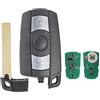 kuyuansu Telecomando per BMW CAS3 System 1/3/5/7 Series X5 X6 Z4 433MHz PCF7941 Chip | Chiave intelligente remota adatto