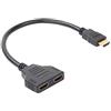 REY Cavo adattatore convertitore Splitter HDMI maschio a doppio HDMI femmina, 1 in 2, 4k 1080p Full HD