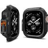 Spigen Lock Fit Cover per Apple Watch Ultra 4/3/2/1 | Custodia robusta in TPU e PC con sistema di blocco e pulsante integrato per Apple Watch Ultra 49mm - Nero
