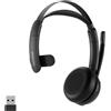 Nuroum HP31-SU(2nd Gen) Cuffie con Microfono Bluetooth,Cuffie Wireless ENC a Cancellazione di Rumore con Stazione di Ricarica,Dongle/USB-A&C/Bluetooth,45H Lavoro per Cuffie Call Center/Lavoro/Chiamate