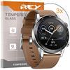 REY Pack 3X Pellicola salvaschermo per Honor Magic Watch 2 46mm, Vetro temperato, di qualità Premium