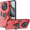 ESTH® Custodia per Realme 11 Pro/Realme 11 Pro Plus con 360° Rotante Staffa, [Compatibile con Supporto Magnetico per Auto], Cover Paraurti PC + TPU, Rosso