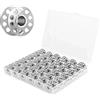 SHENGYIG 36 Bobine per Macchina da Cucire in Metallo - con Scatola Portabobine Trasparente - Diametro Interno 7 mm - Compatibili con la Maggior Parte delle Macchine da Cucire - Ideali per Cucito, DIY