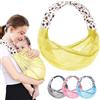 HINATAA Fascia per bebè traspirante, regolabile, ad asciugatura rapida, tessuto a rete 3D, spallacci spessi, elastica per estate, piscina, spiaggia, trasporto neonati (giallo)