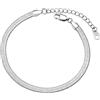 FOCALOOK Cavigliera piatta da donna, 3 mm/5 mm, in acciaio inox/placcato oro 18 K, cavigliera estiva, 22 5 cm, Acciaio inossidabile