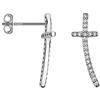 SOFIA MILANI - Orecchini da Donna in Argento 925 - con Pietra Zircone - Orecchini a Perno a Croce - 20559
