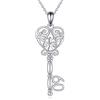 Vadmans Collana a forma di chiave in argento Sterling, con ciondolo a forma di chiave, regalo di compleanno per donne e uomini, Normal, Argento sterling, Nessuna pietra preziosa