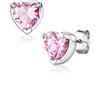 Suplight Orecchini Donna Argento 925 con Zirconia Cuore, Pietra Portafortuna 12 Mesi, Accessori Elegante con Confezione Regalo