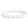 Vera Mentis Bracciale in giada bianca naturale 8 mm - Perle in pietra naturale - Gioiello elegante unisex donna e uomo - Stile puro e senza tempo - Idea regalo Benessere