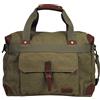 Armerialamanna Pure Trash Borsa Canvas PT Oliv con Pelle
