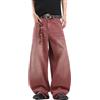 DFGIGT Jeans Larghi da Uomo, Stile Hip Hop, a Gamba Larga, in Denim, Pantaloni Lunghi, B10 Retro Blu, XS
