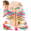Piunemky Giochi da Tavolo in Legno per Bambini 3 4 5 6 Anni, Giochi di Società per Ragazzi e Ragazze, Gioco Montessori Educativo per Abilità Motorie, Gioco Famigliare con Bastoncini Colorati, Palla e Dado