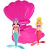 COSORO Giocattolo subacqueo per bambini, 2 pezzi, sirena con conchiglia rosa, per immersioni, giocattolo da sirena, per vasca da bagno, piscina, allenamento subacqueo, giocattolo da nuoto