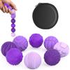 UZAHSK 8 palline magnetiche Fidget Toys, in silicone, antistress, per adulti e bambini, con degradazione e ADHD, set di sfere magnetiche sensoriali (geometriche · viola
