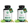 Green Naturals® DAO Vegan - 300.000 HDU per dose giornaliera - Capsule gastroresistenti - Enzima DAO naturale derivato da proteine di pisello - 90 capsule (Confezione da 2)
