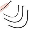 Weimob Silicone Morbido Suono Uretrale Kit 3PCS Plug Uretrale Tubo Cavo Dilatatore Urinario 11.8 pollici Prostata Masturbazione Bacchetta Vescica Orgasmo (Forma Rotonda)