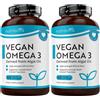 Nutravita Omega 3 Vegan Ad Alta Efficienza 2000mg - 60 Capsule Molli Vegane - 600mg DHA e 300mg EPA - Integratore Omega 3 Derivato da Olio di Alghe - per la Salute del Cuore