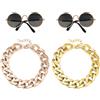 TYFGRT 2 Set di Accessori per Animali Domestici, Occhiali da Sole E Catene d'oro con Decorazioni, Accessori per Foto di Animali Domestici, Accessori Divertenti per Animali Domestici