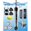 LAOYE Riscaldatore Acquario 60 l 50 W Temperatura Regolabile Riscaldatore per Acquario per Pesci e Tartarughe con 2 Ventose Termoriscaldatore Acquario con Coperchio Protettivo e Spia Luminosa
