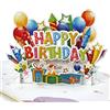 CUT POPUP.COM CUTPOPUP Testo Buon Compleanno - Biglietto Auguri Compleanno, Biglietto Auguri, Biglietto Festa della Mamma, Biglietto Festa del Papà (Text BD24 IT) US8-BD139IT