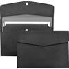 VANRA 1 cartella portadocumenti in pelle PU, formato A4, organizer per documenti, con chiusura magnetica, colore nero