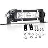 RIGIDON 4 pollici 10cm 15W Barra LED Fuoristrada 12V 24V Barra Luce Led, Fila Unica Fari Led Trattore Faretto Fendinebbia Faro da Lavoro Luci Led per Auto Camion Barca 4X4 SUV ATV UTV Veicoli