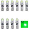 SUCANY T5 LED Lampadine,2721 27 37 286 PC73 PC74 Lampadina,12V 40LM 0.4W 2SMD 3014 Chips,Adatto Per Gli Strumenti Automobilistici E Gli Indicatori Del Cruscotto (Verde - 10 Pezzi)