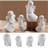 Skeadex Stampi in silicone per uova di Pasqua, 4 stampi 3D in silicone a forma di angelo, stampo in silicone per uova di Pasqua, gesso per la fusione, stampo in silicone per uova di Pasqua, stampo in silicone