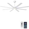 Ohniyou Ventilatore da soffitto con luce, ventilatori industriali grandi con controllo remoto e applicazione, silenzioso, motore CC reversibile, bianco moderno, ventilatore da soffitto per interni