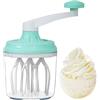 Agatige 1200 ml di miscelatori a mano, manovella in plastica cucina a mano, mazza per uova, maniglia, frusta, miscelatore, guida alla crema, agitatore di burro con manovella per cucina, cottura