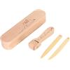 Qcwwy Tailor Clapper Set Cucitura per Patchwork Pressatrice Strumento di Legno di Faggio Legno di Spinta Ruota Rullo Nozioni