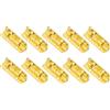 QUARKZMAN 10pz Cerniere Ovali Mini Cerniere Farfalla Lunghe 40x10mm Oro | 90 Gradi, per Scatola Regalo Gioielli, per Porta Armadio Viti