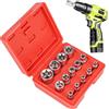 Yooyan - Set di 14 chiavi a bussola Torx per esterni, 1/4 3/8 1/2, set di inserti per chiavi Torx, set di dadi Torx, inserti per chiavi a bussola, E4-E24
