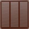Steinberg14 Griglia di Ventilazione Rettangolare 300x300 mm - Griglie di Aerazione in Metallo Marrone - Serranda di Scarico dell'aria con Zanzariera - Copri Bocchetta Interna a Parete e a Soffitto