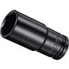 CoCud Presa Impatto Profondo, Bussola 1/2 Drive 27mm, Acciaio Cr-V Design Angoli Arrotondati 6 Punti Punta Percussione Profonda - (Applicazioni: La Rimozione Delle Viti)