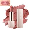 Beauty Searcher Rossetto metallizzato, colore labbra ad alto impatto con formula cremosa idratante, vegano e senza crudeltà, rossetto a copertura totale con finitura opaca (05# miele pesca corallo)