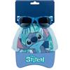 Stitch Disney Stitch - Cappello visiera con occhiali da sole per bambini, Set regalo
