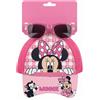 Minni - Minnie Mouse Disney Minni - Cappello visiera con occhiali da sole per bambini, Set regalo