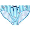 Hom Viareggio - Costume da Bagno da Uomo (Set di 1), Striscia Bianca e Blu con Barca Riva, 12 Mesi