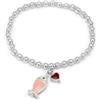 Vestopazzo Bracciale Elastico Pendente Pesciolino Rosa