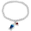 Vestopazzo Bracciale Elastico Pendente Pesciolino Blu
