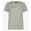 Cmp Woman T-Shirt M/M Pistacchio Mel Stampa Petto Donna